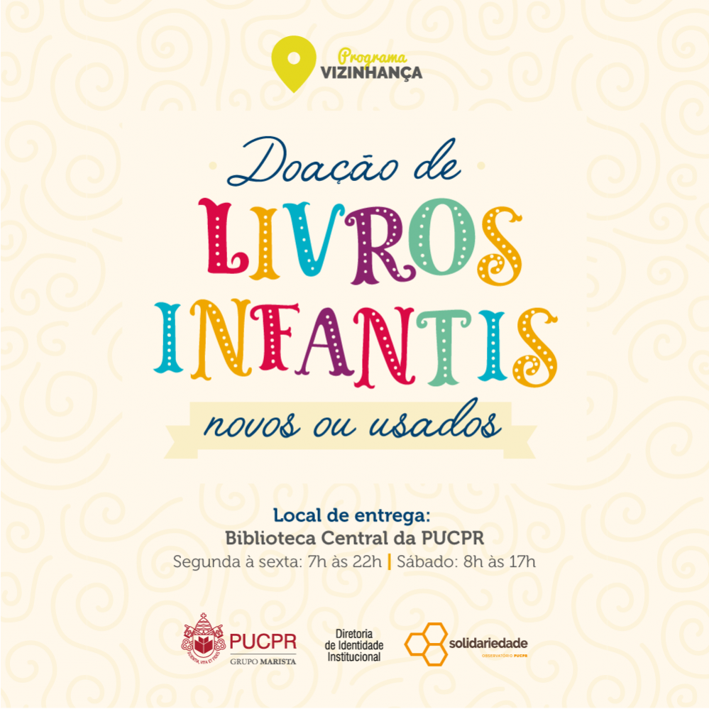 Campanha de doação recebe livros infantis novos e usados - PUCPR