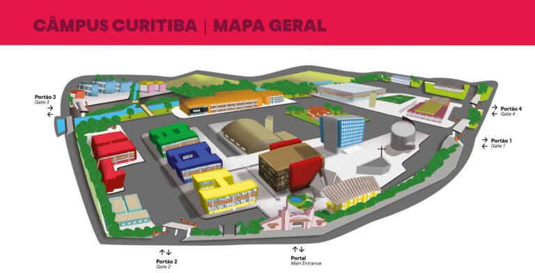 Mapa Câmpus Curitiba - Pontifícia Universidade Católica do Paraná